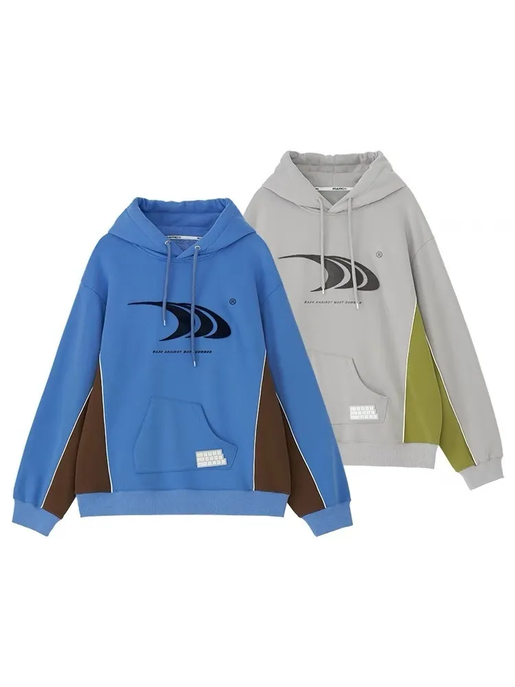 MAMC  |Unisex Street Style Oversized Logo Hoodies