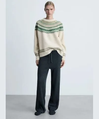 MANGO Round-neck knitted sweater