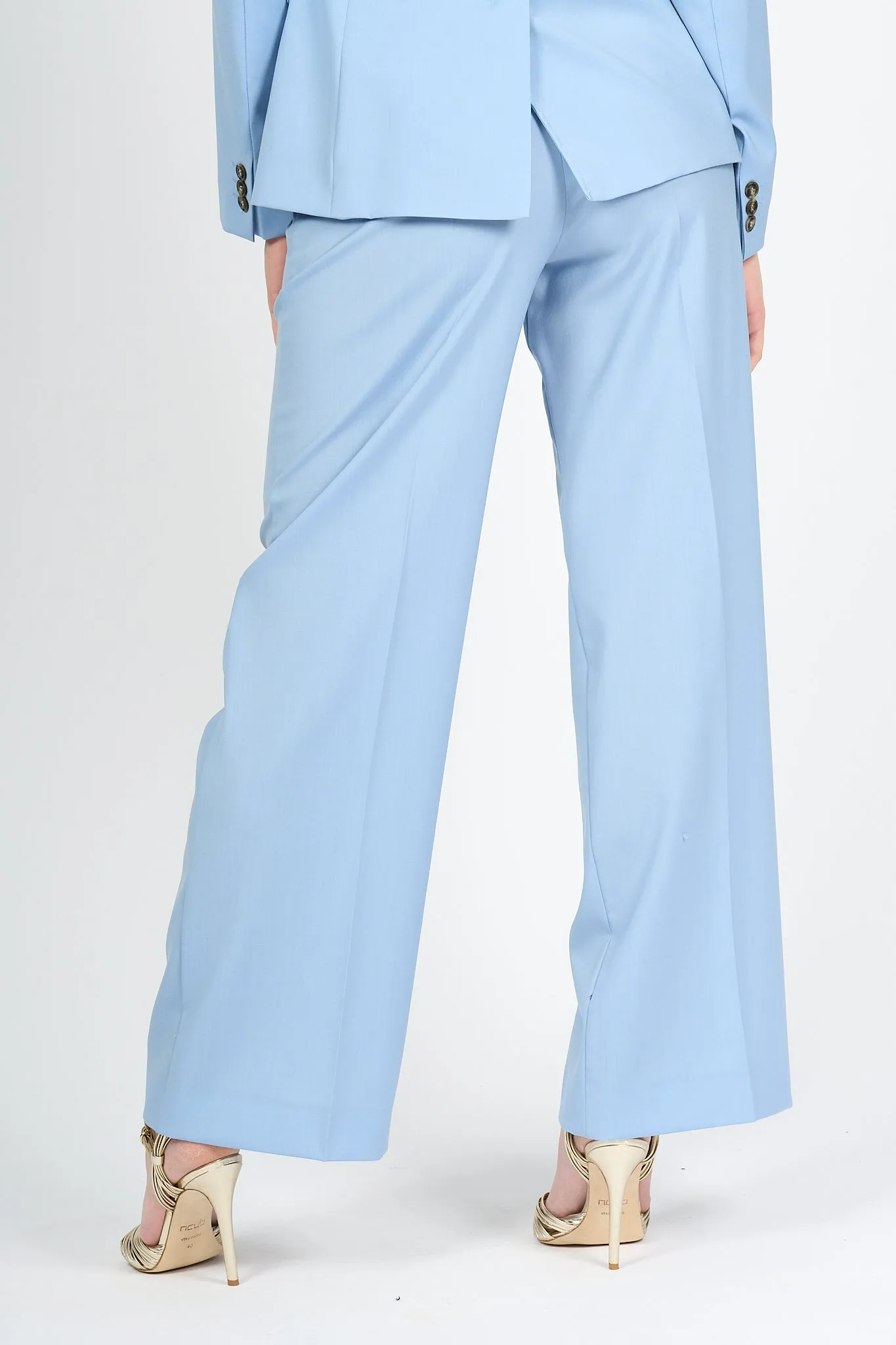 Max Mara Weekend Pantalone Visivo Palazzo Azzurro Donna