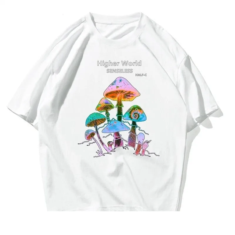 Men's Summer Casual Toxic Colorful Fungus Cotton Short Sleeve T-shirt