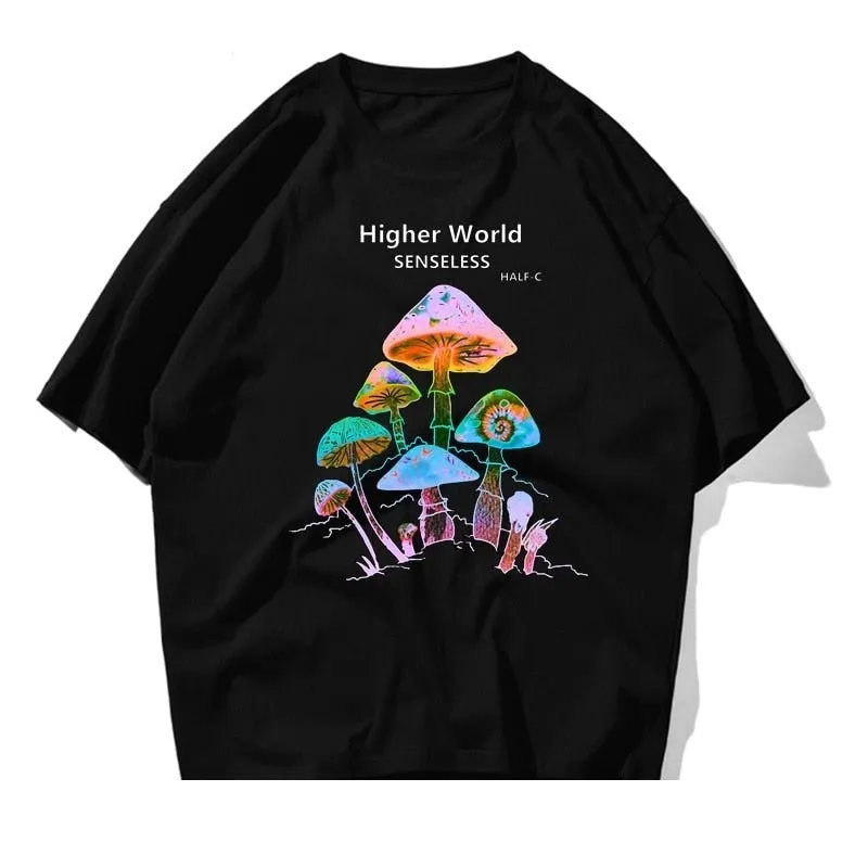 Men's Summer Casual Toxic Colorful Fungus Cotton Short Sleeve T-shirt