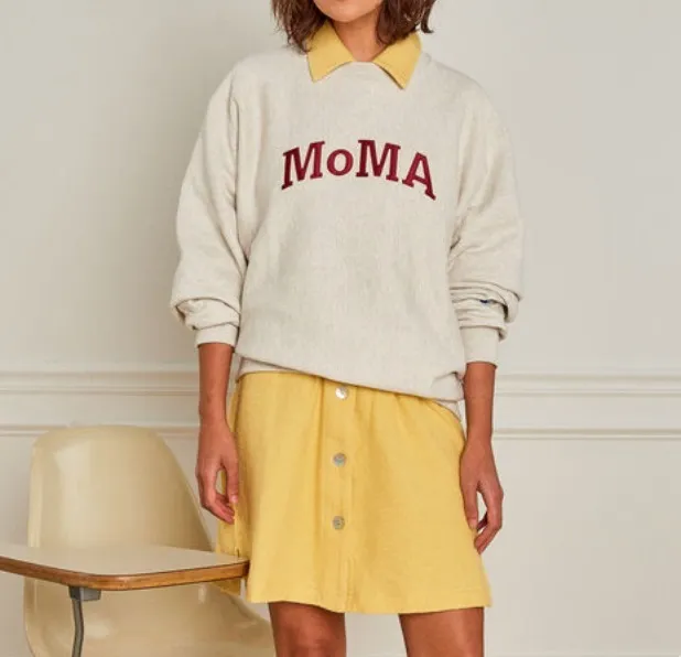 MoMA  |Unisex Street Style Long Sleeves Plain Logo