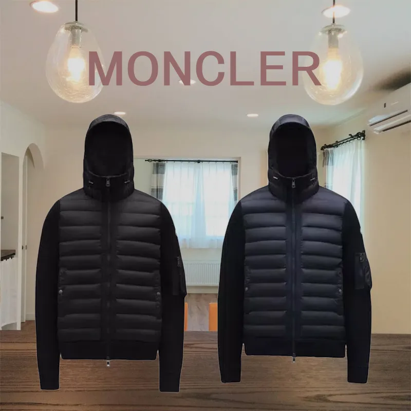 MONCLER  |Wool Nylon Blended Fabrics Street Style Plain