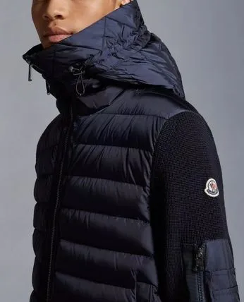 MONCLER  |Wool Nylon Blended Fabrics Street Style Plain