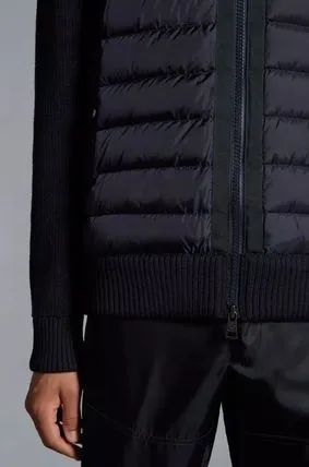 MONCLER  |Wool Nylon Blended Fabrics Street Style Plain