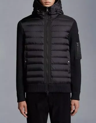 MONCLER  |Wool Nylon Blended Fabrics Street Style Plain