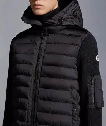 MONCLER  |Wool Nylon Blended Fabrics Street Style Plain