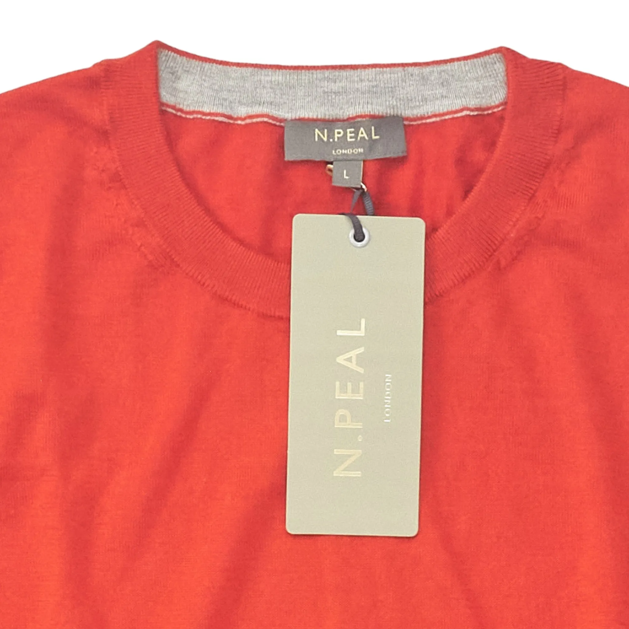 N. Peal Burnt Orange LS Crew Sweater