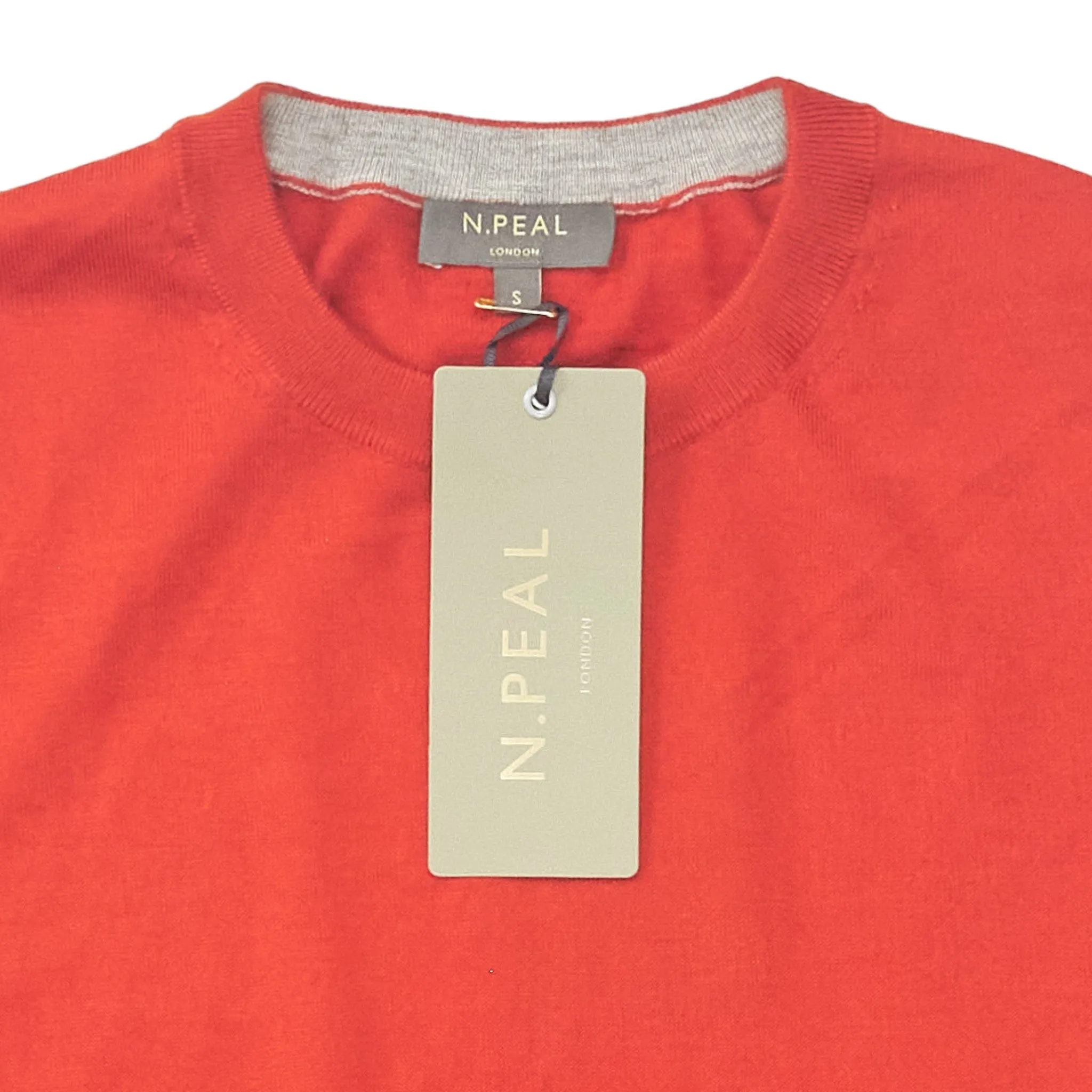 N. Peal Burnt Orange LS Crew Sweater