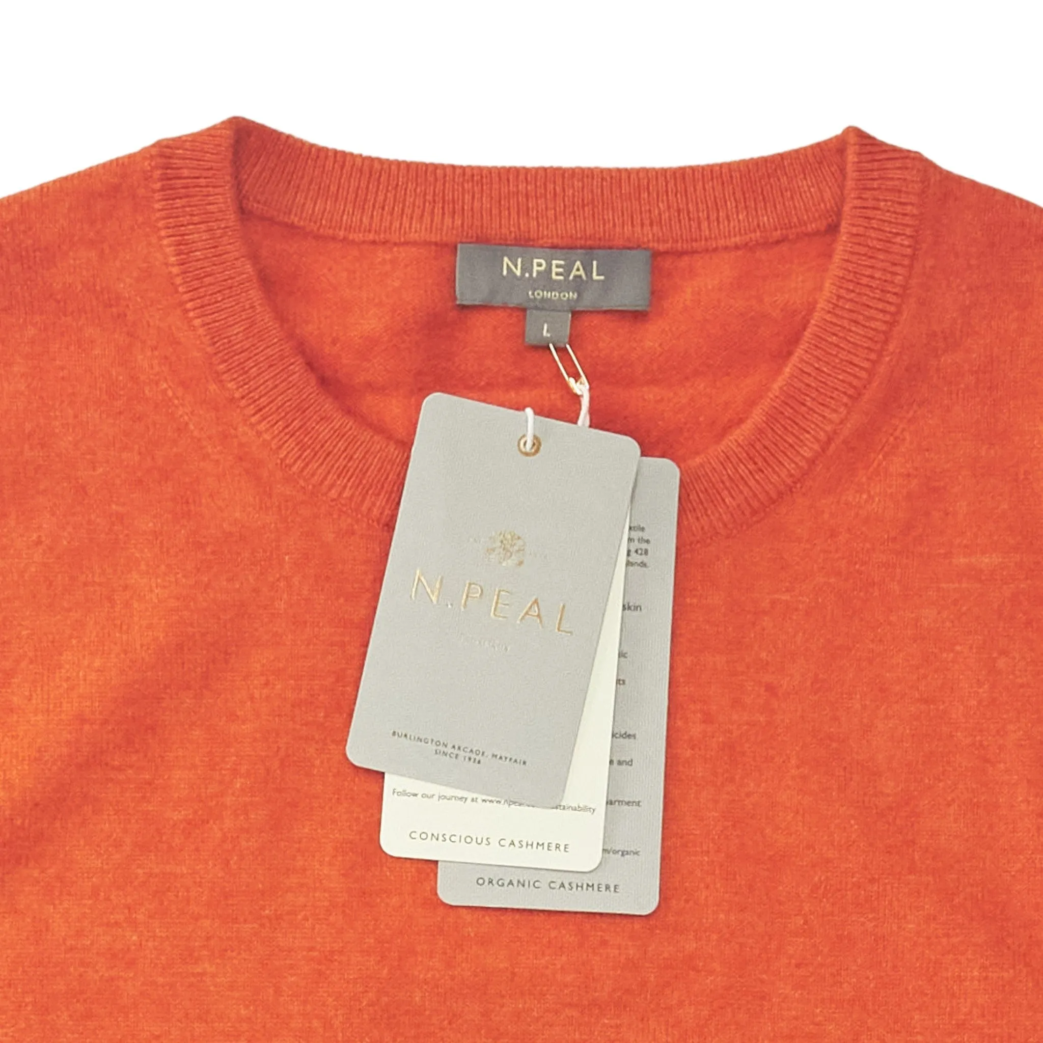 N. Peal Orange Cashmere Sweater