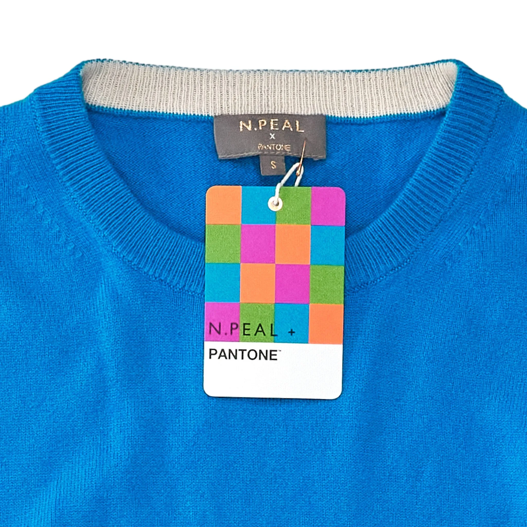 N. Peal X Pantone Blue Cashmere Sweater