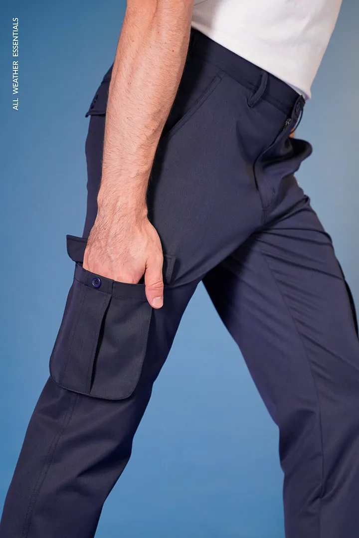 Navy All Weather Essential Cargo Stretch Pants