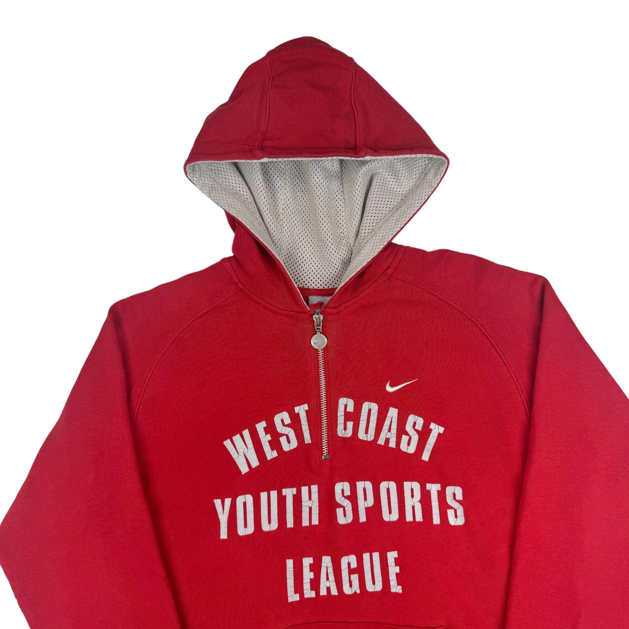 Nike 00's West Coast Youth Sports League Quarter Zip Hoodie Red