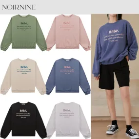 NOIRNINE  |Street Style Long Sleeves Logo Hoodies & Sweatshirts