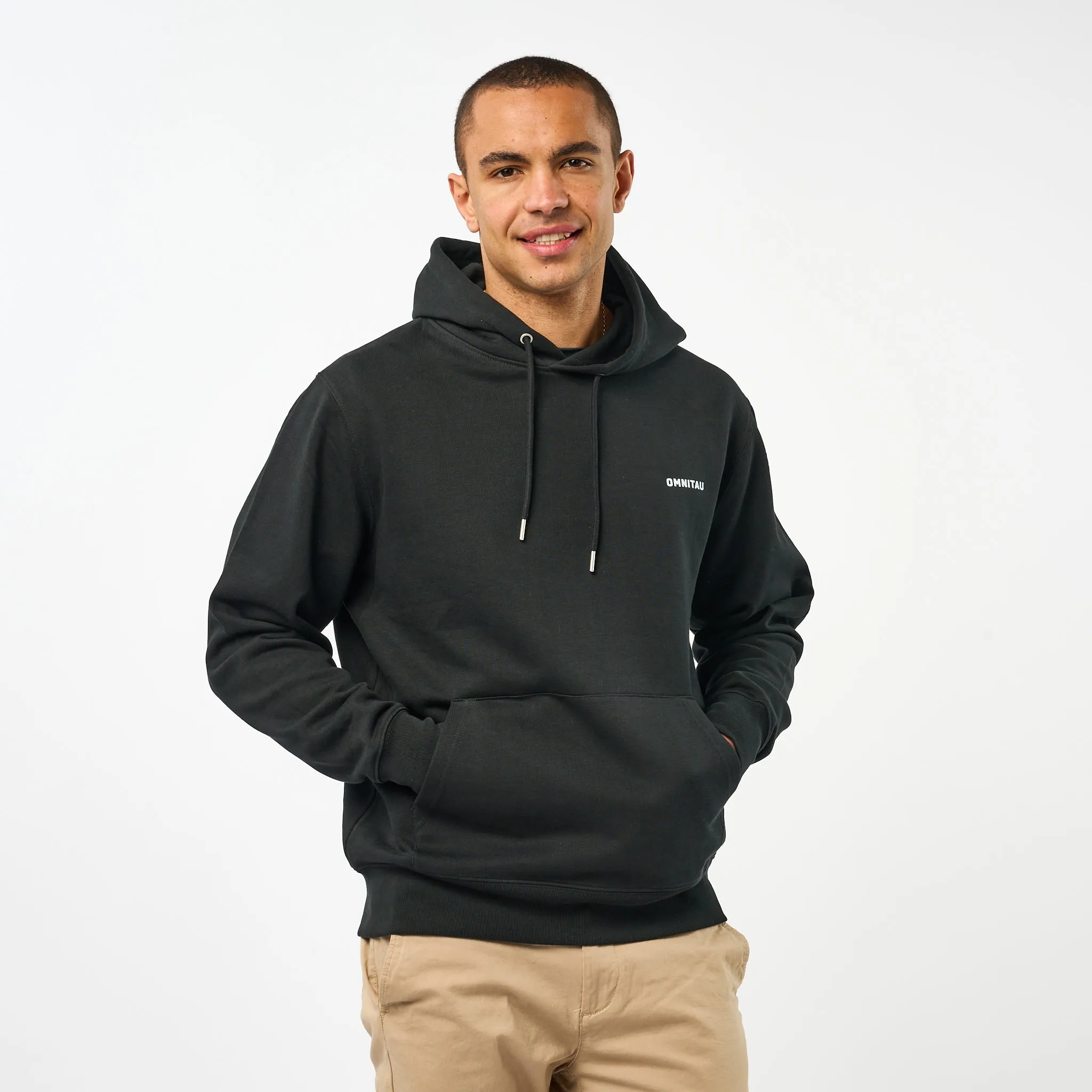 Omnitau Men's Muir Organic Cotton Medium Fit Hoodie - Black