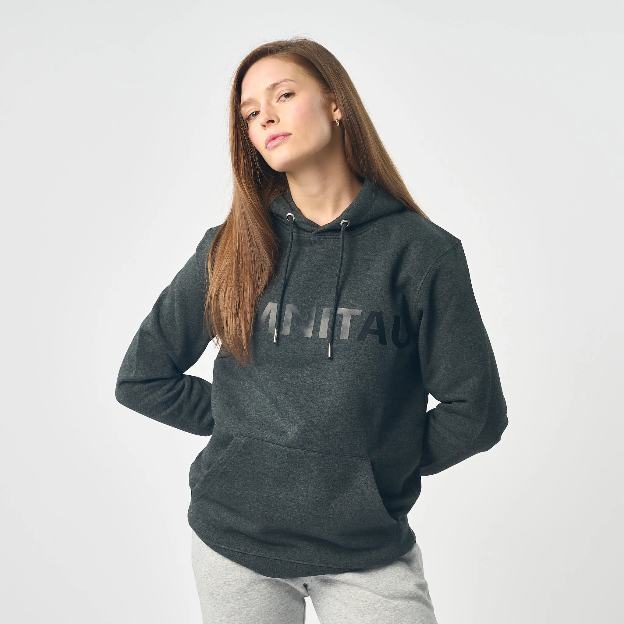 Omnitau Women's Esher Organic Cotton Overhead Hoodie - Dark Grey