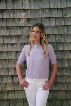 Paige Cotton Sweater - Lilac