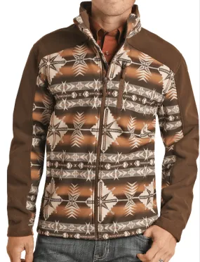 Panhandle Slim Mens Printed Aztec Soft Shell Jacket