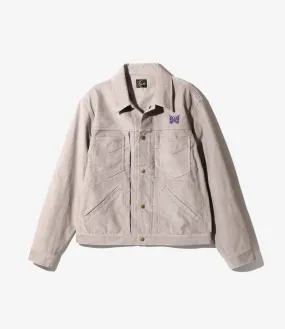 Penny Jean Jacket – Light Grey 14W Corduroy