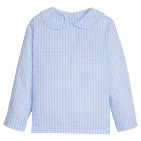 Peter Pan Shirt - Airy Blue Plaid