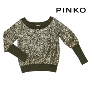 PINKO  |Blended Fabrics Boat Neck Long Sleeves Plain Cotton Medium