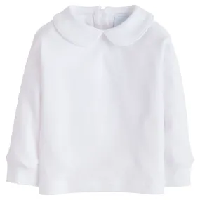 Piped Peter Pan Shirt - White