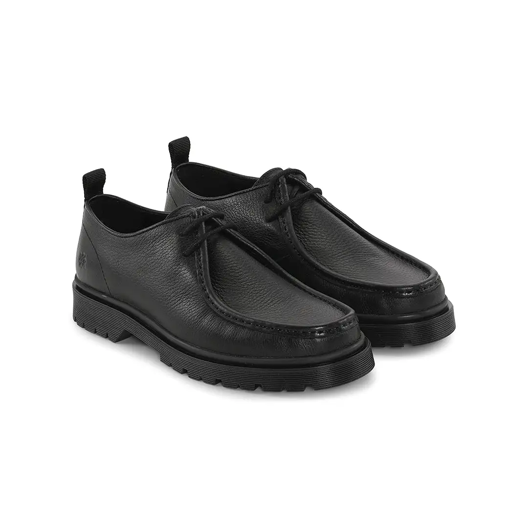 Playboy Alain Black tumbled leather loafers