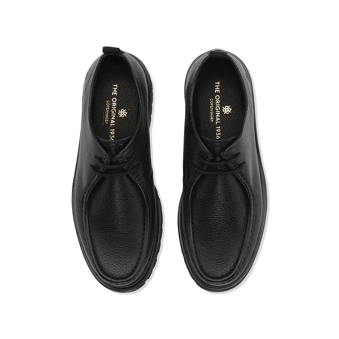 Playboy Alain Black tumbled leather loafers