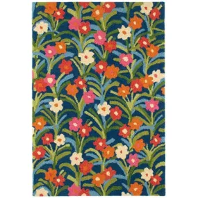 Playful Posies 2x3 Hooked Wool Rug