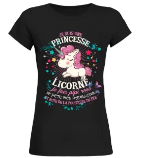 Princesse Licorne Tshirt Cadeau Femme CTS24032201