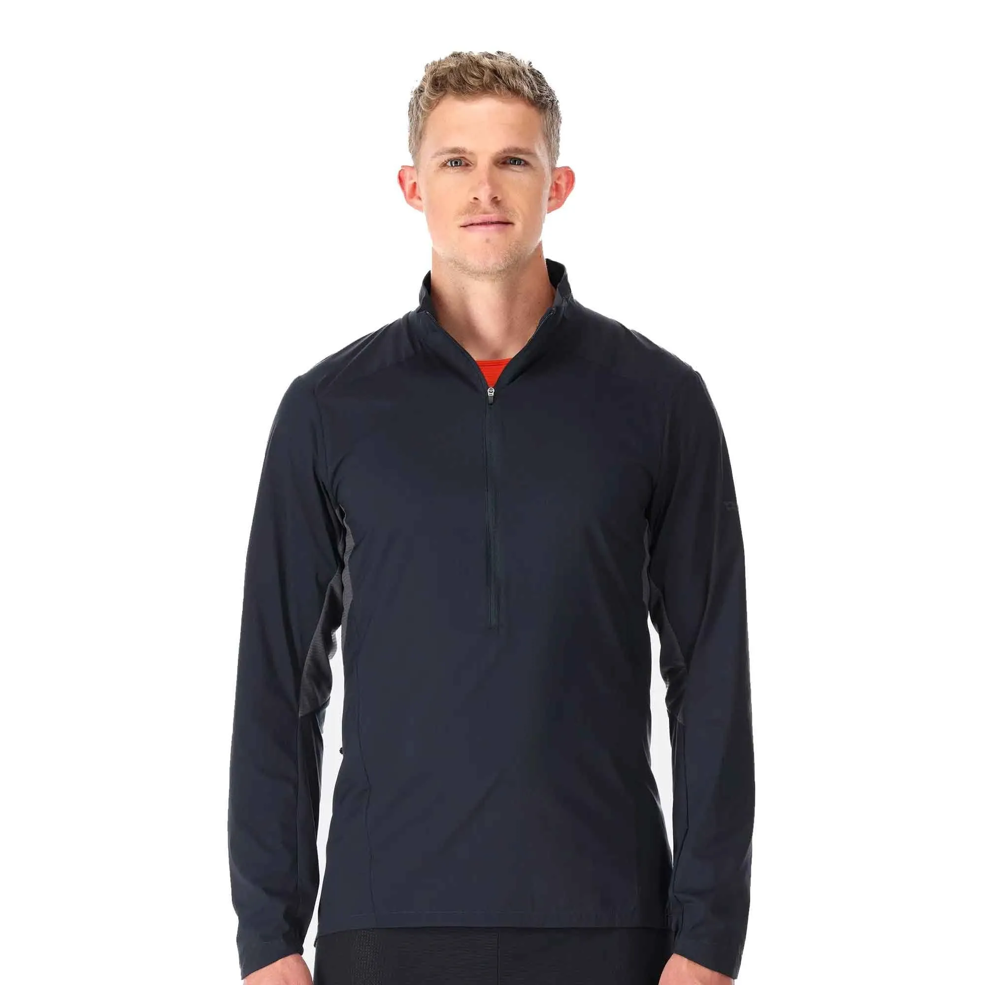 Rab  Men's Windveil Pull-On Running Windshell Ebony/Graphene