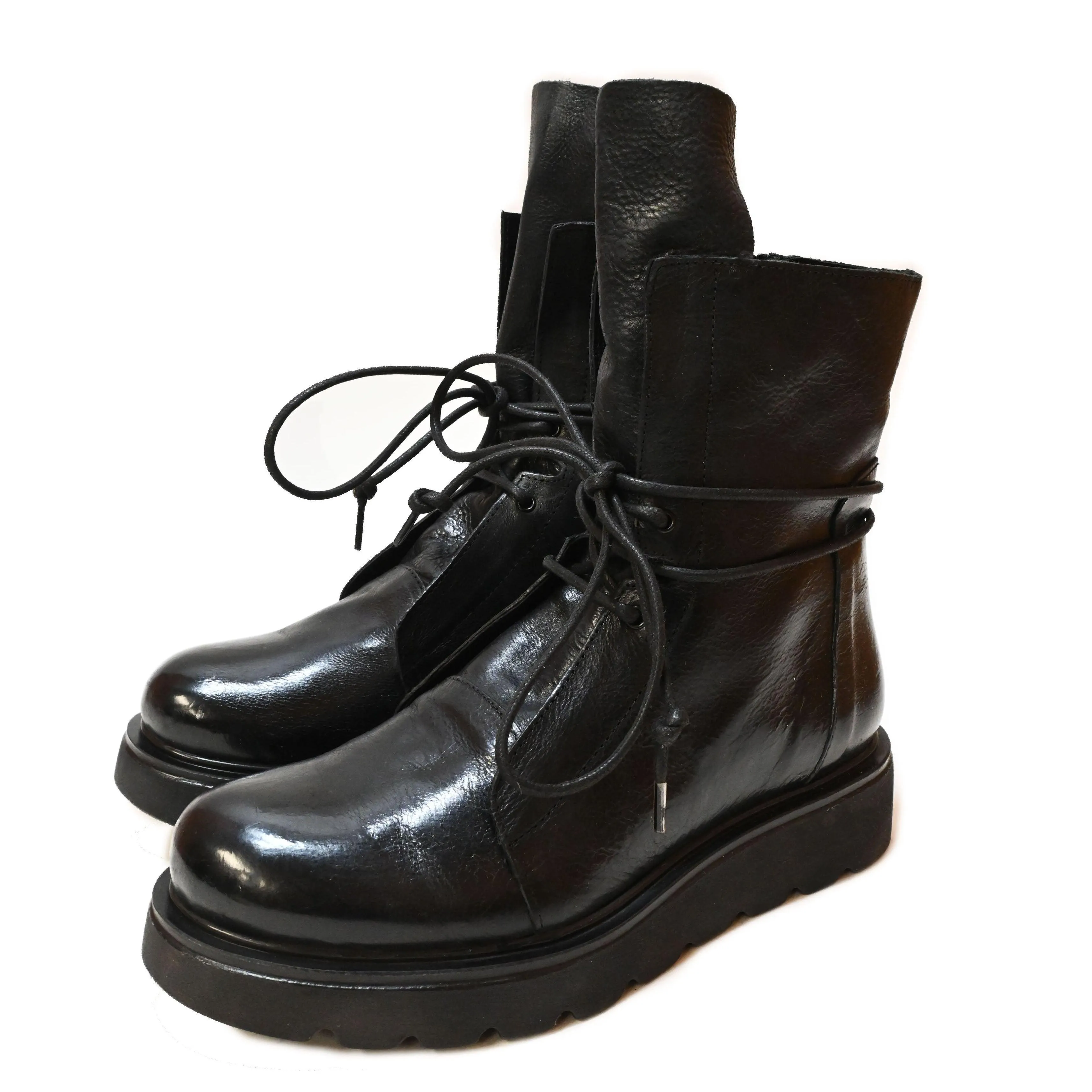 RICH 04 - amphibian ankle boots leather BLACK