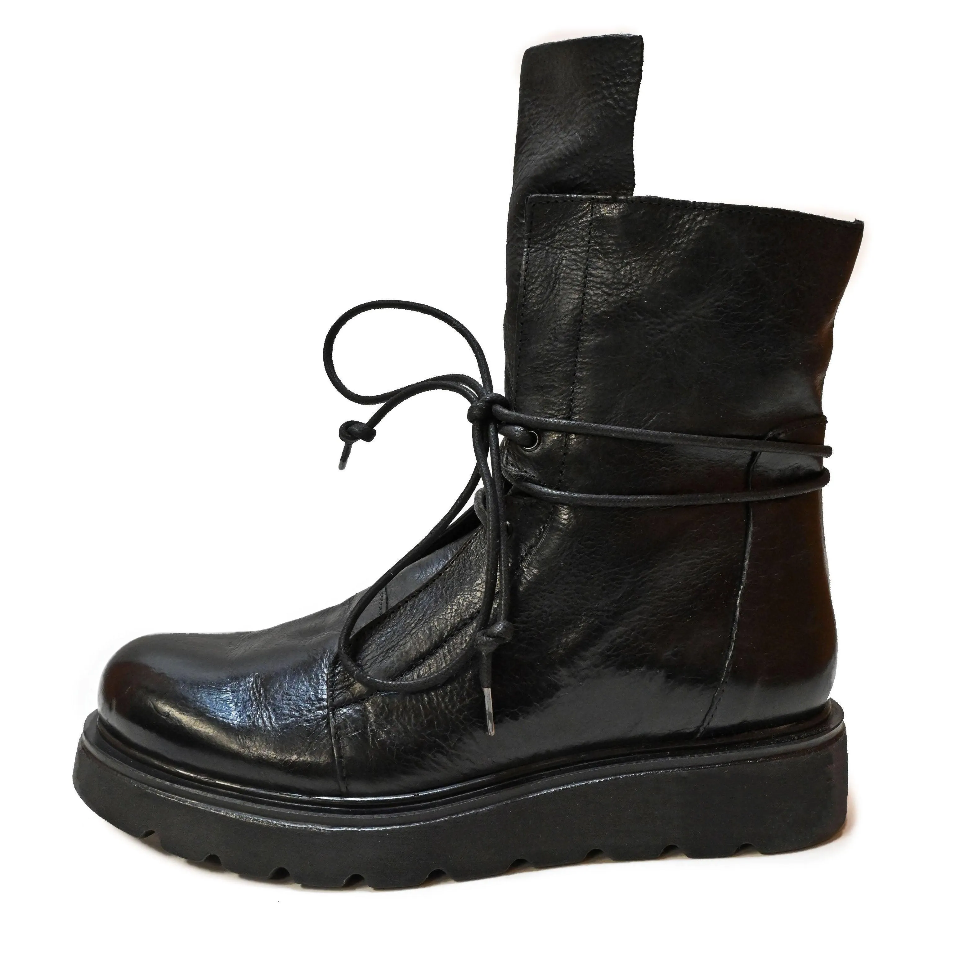 RICH 04 - amphibian ankle boots leather BLACK