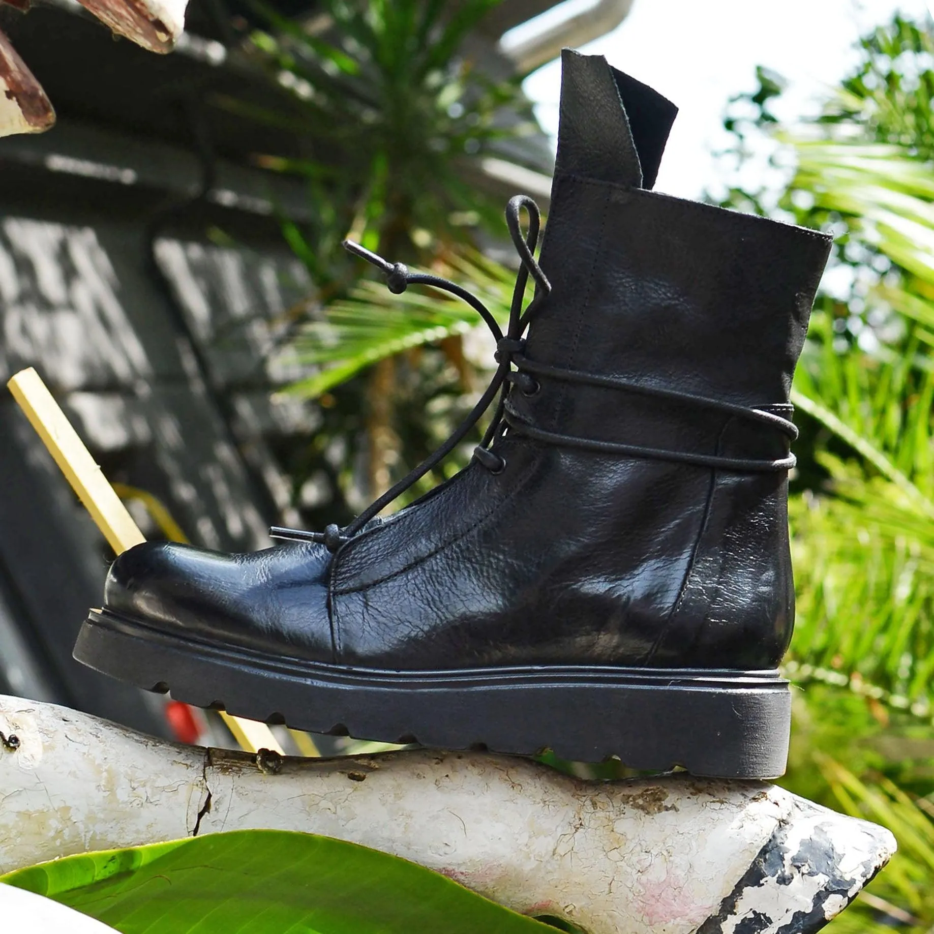 RICH 04 - amphibian ankle boots leather BLACK