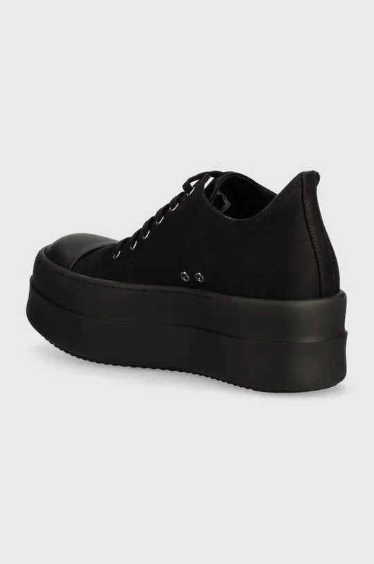 Rick Owens plimsolls Woven Shoes Double Bumper Low Sneaks men's black color DU01D1832.NDK.999