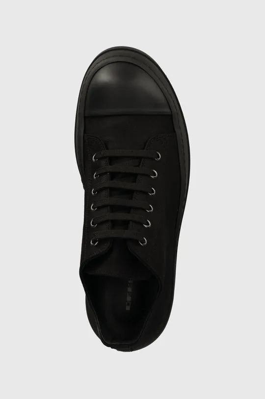 Rick Owens plimsolls Woven Shoes Double Bumper Low Sneaks men's black color DU01D1832.NDK.999