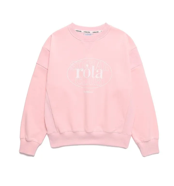 rolarola  |Crew Neck Long Sleeves Plain Cotton Medium Logo