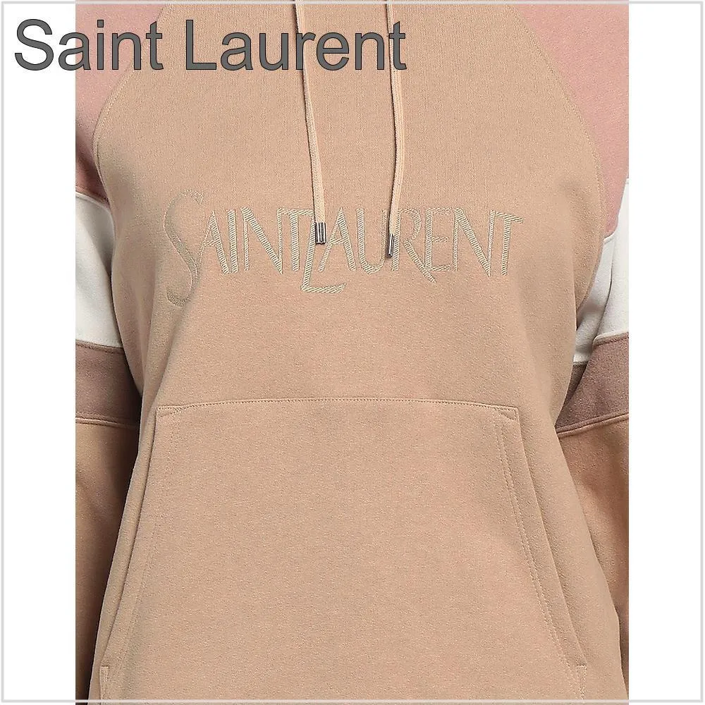 Saint Laurent  |Street Style Long Sleeves Plain Cotton Logo