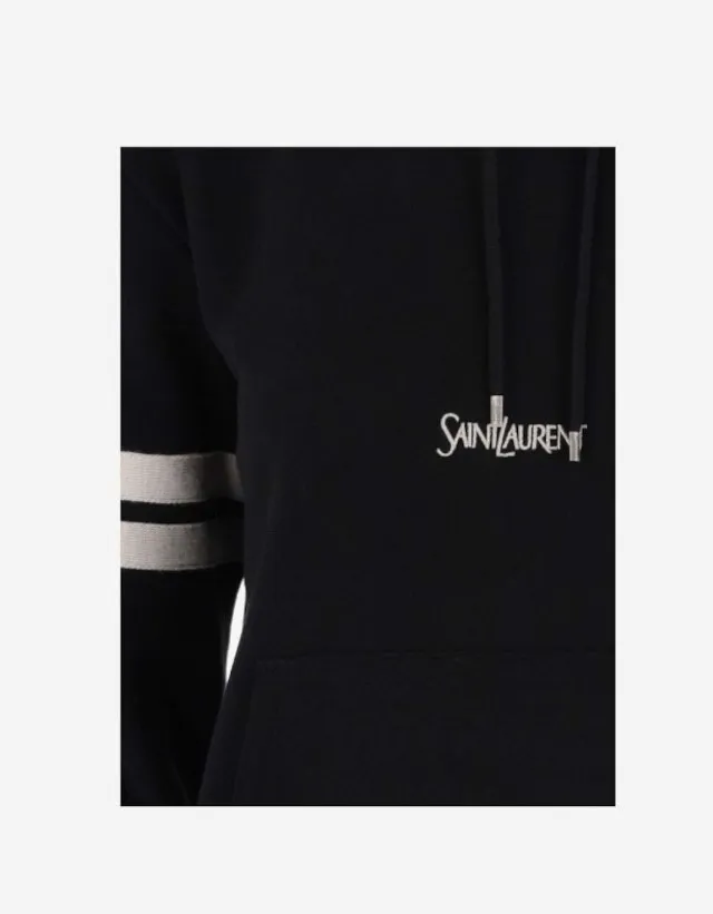 Saint Laurent  |Unisex Long Sleeves Cotton Oversized Logo