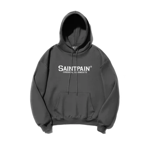 SAINTPAIN  |Unisex Street Style Long Sleeves Logo Hoodies