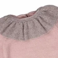 Shirley Bredal Merino Wool Rose Jumper With Contrast Collar: 2 Years