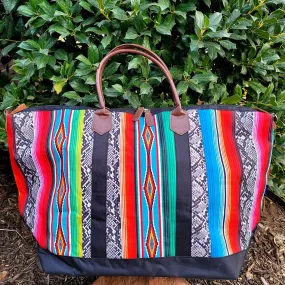 Snake In Sante Fe Oversized Tote Bag