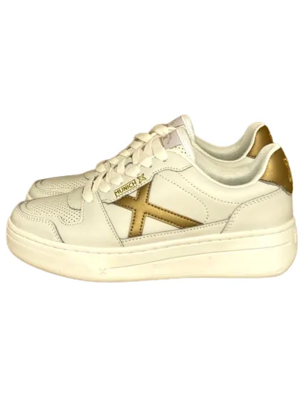 SNEAKERS DONNA BEIGE/ORO POINT 03-05