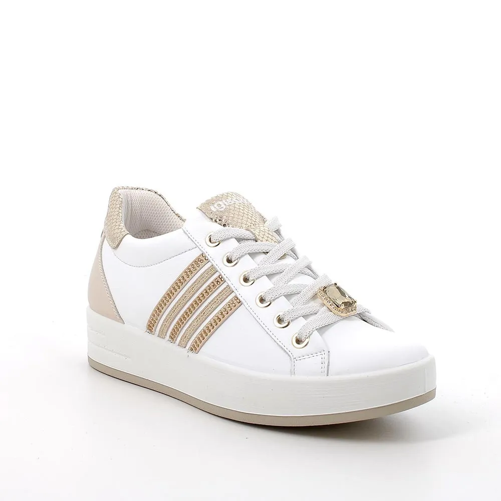 SNEAKERS IGI&CO DONNA NAPPA SOFT BIANCO/NATURALE 5657211