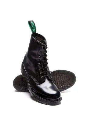 Solovair - Black Hi-Shine 8 Eye Derby Boot | Dark Ages