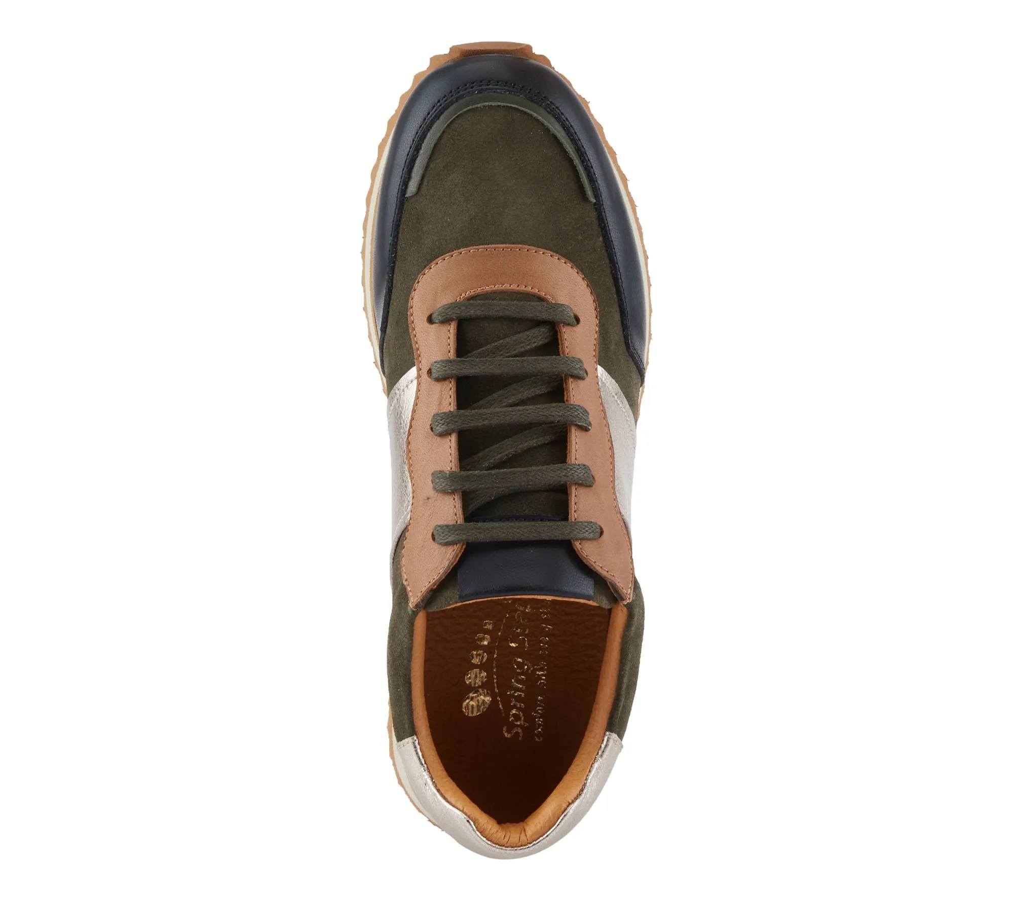 Spring Step Leather and Suede Sneakers - Compter