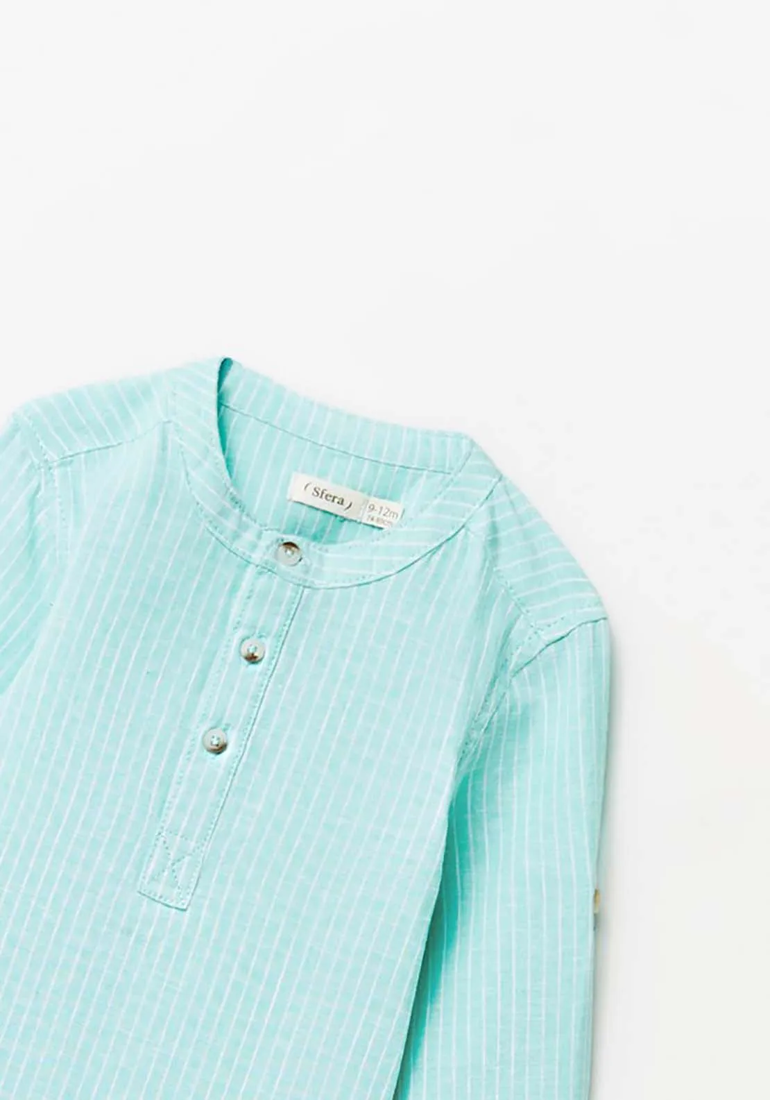 Striped Linen Shirt - Green