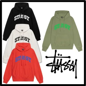 STUSSY  |Unisex Street Style Logo Skater Style Hoodies