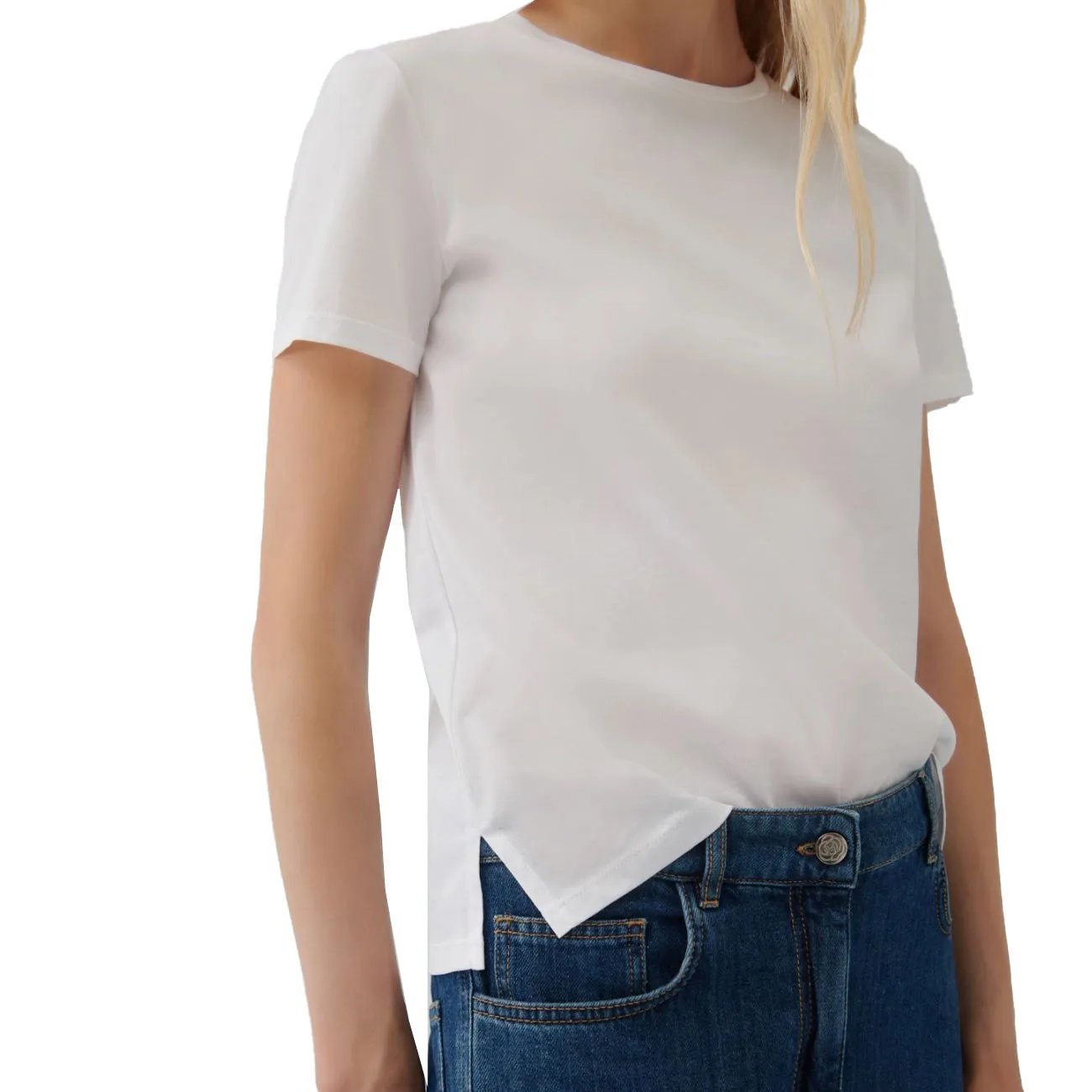 T-SHIRT CORONE Donna Bianco Ottico