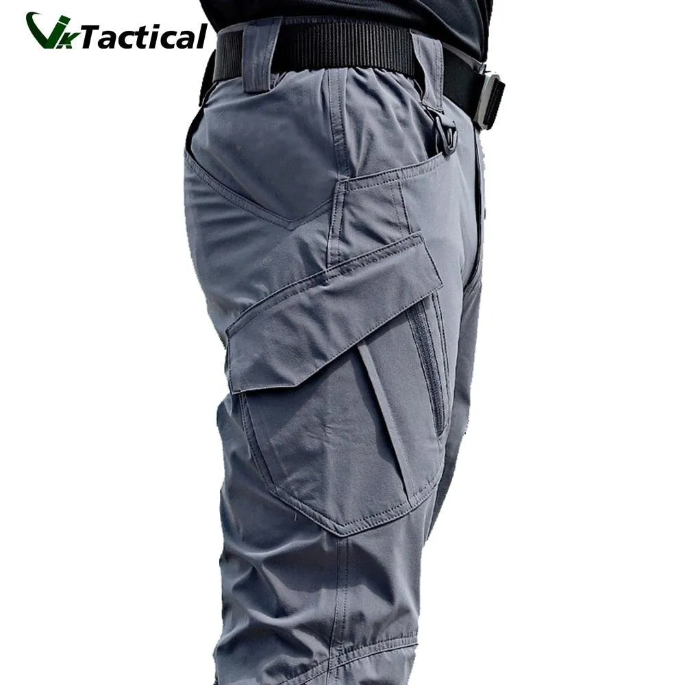 Tactical Pants Multiple Pocket Elasticity Slim Fit Cargo